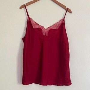 Victoria's Secret Red Lace Satin Cami